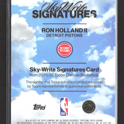 2025 Topps Chrome Sky-Write Signatures Ron Holland II #SWS-RH Auto