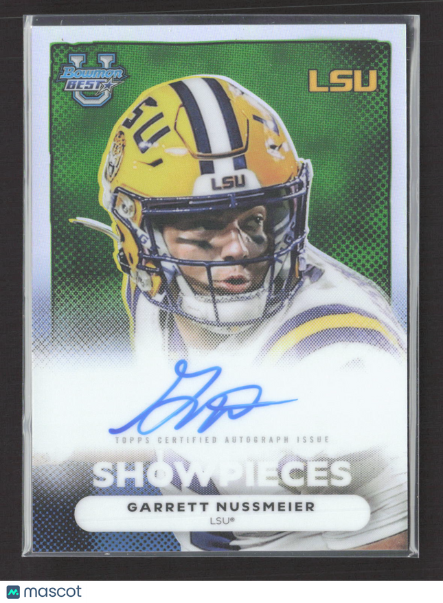 2025 Topps Bowman University Best Showpieces Garrett Nussmeier #BSA-GN Auto
