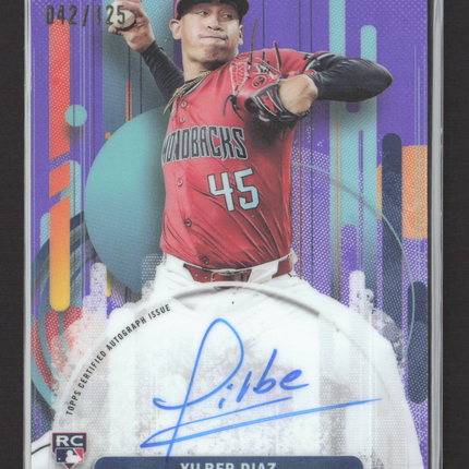 2025 Topps Finest Yilber Diaz #FA-YD Purple 042/125 Auto