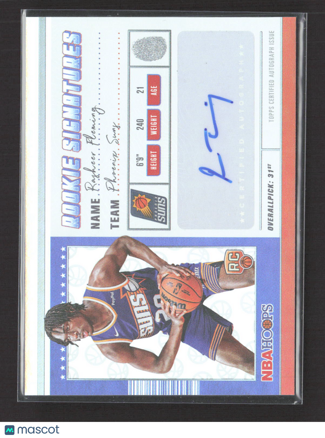 2026 Topps NBA Hoops Rookie Signatures Rasheer Fleming #HRS-RF RC Auto