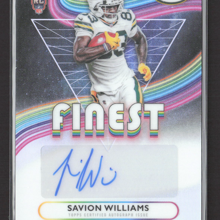 2025 Topps Finest Savion Williams #RFA-SW Refractor RC Auto