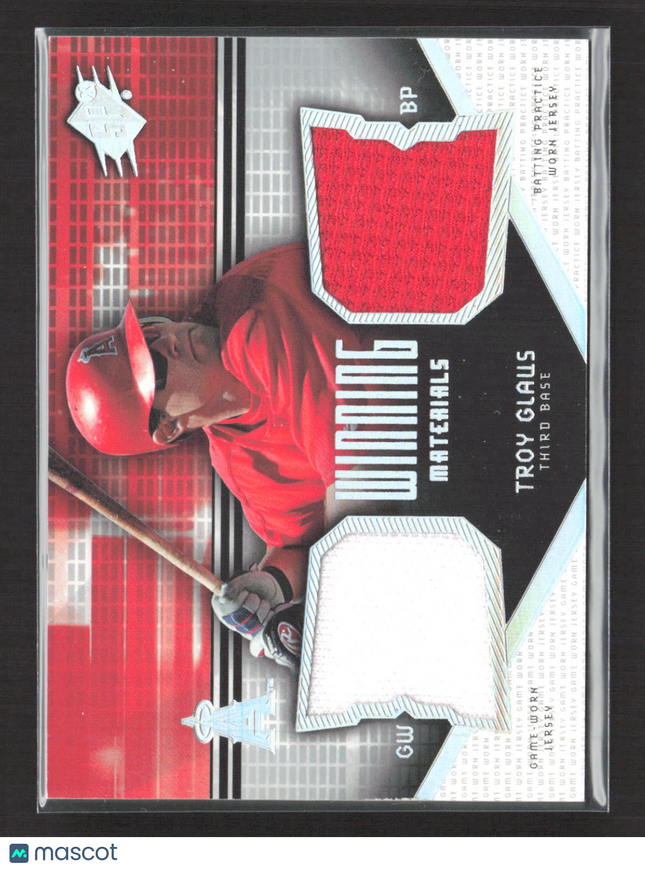 2004 Upper Deck SPx Winning Materials Troy Glaus #WM-TG Jersey