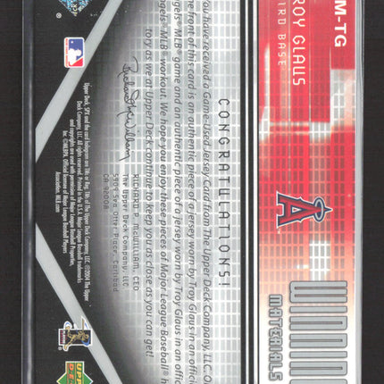 2004 Upper Deck SPx Winning Materials Troy Glaus #WM-TG Jersey