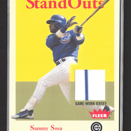 2005 Fleer Tradition StandOuts Sammy Sosa #SO-SS Game-Worn Jersey