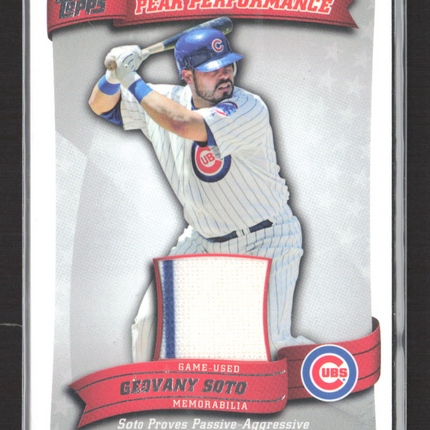 2010 Topps Peak Performance Geovany Soto #PPR-GSO Relic Game-Used Jersey