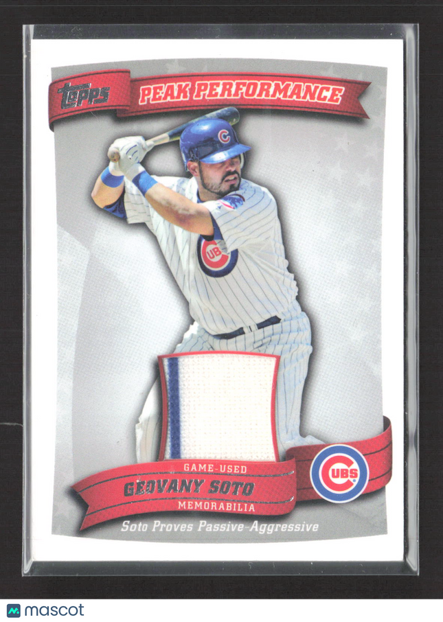 2010 Topps Peak Performance Geovany Soto #PPR-GSO Relic Game-Used Jersey