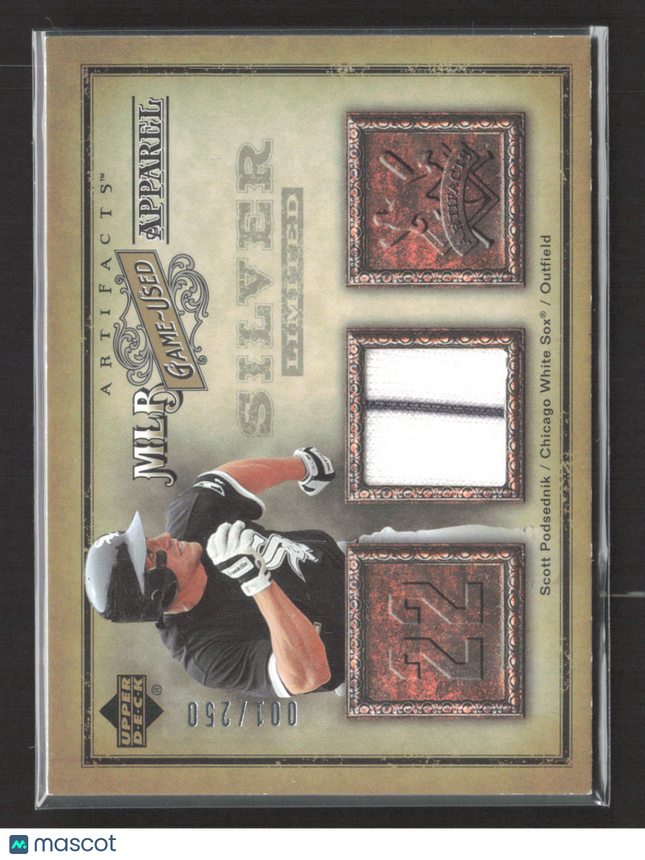 2006 UD Artifacts MLB Game-Used Apparel Silver Scott Podsednik /100 Jersey