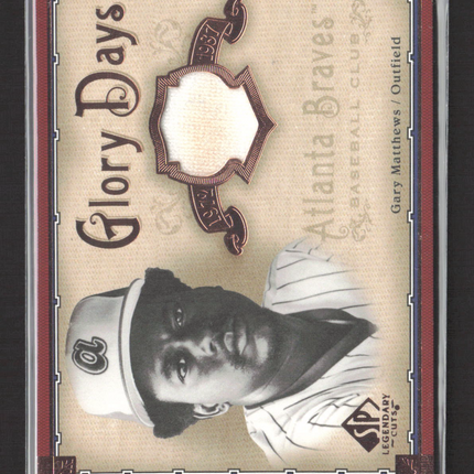 2005 Upper Deck SP Legendary Cuts Glory Days Gary Matthews Jersey