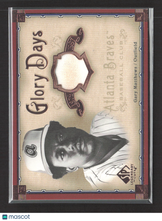2005 Upper Deck SP Legendary Cuts Glory Days Gary Matthews Jersey