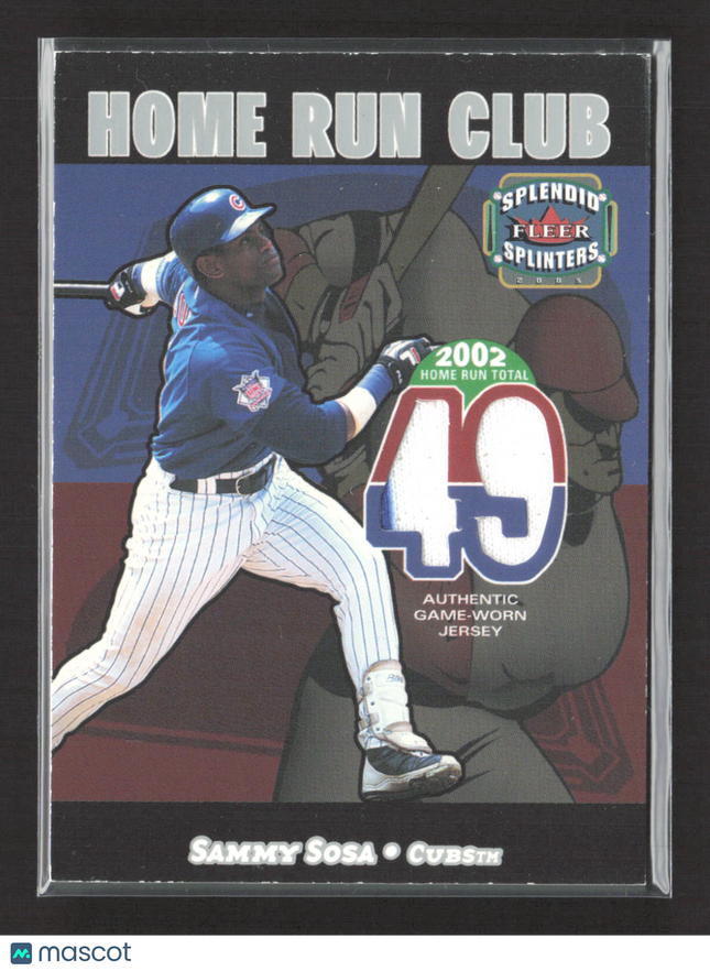 2003 Fleer Splendid Splinters Home Run Club Sammy Sosa #SS-HRC Game-Worn Jersey
