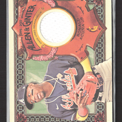2022 Topps Allen & Ginter Ronald Acuña Jr. #AGRA-RAJ Relic Game-Used Jersey