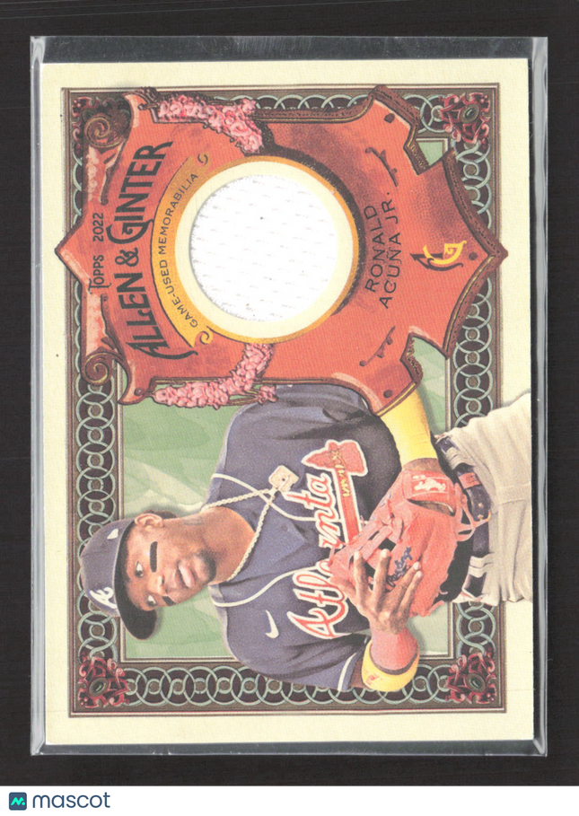 2022 Topps Allen & Ginter Ronald Acuña Jr. #AGRA-RAJ Relic Game-Used Jersey