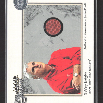 2001 Fleer Greats of the Game Feel the Game Bobby Knight Game-used Basketball