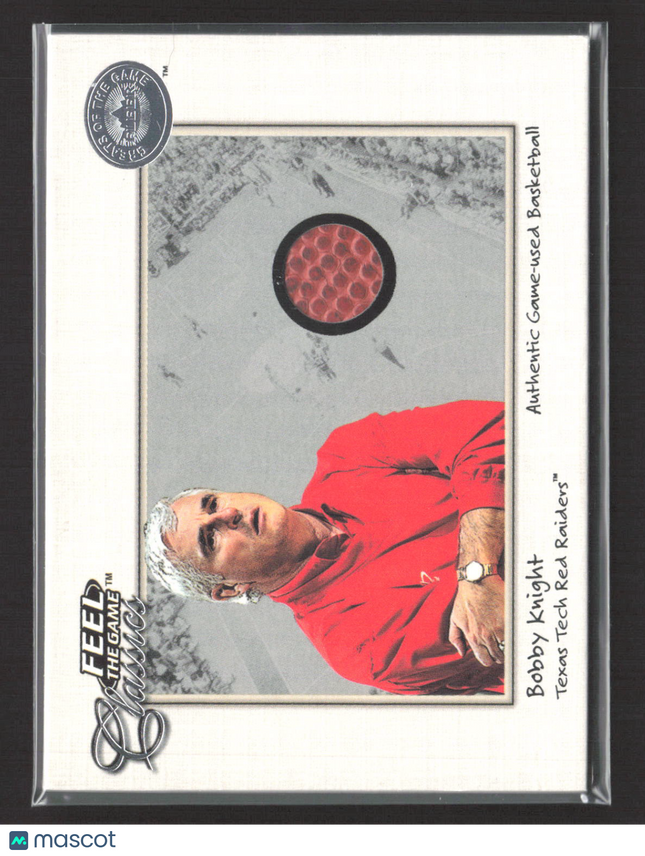 2001 Fleer Greats of the Game Feel the Game Bobby Knight Game-used Basketball