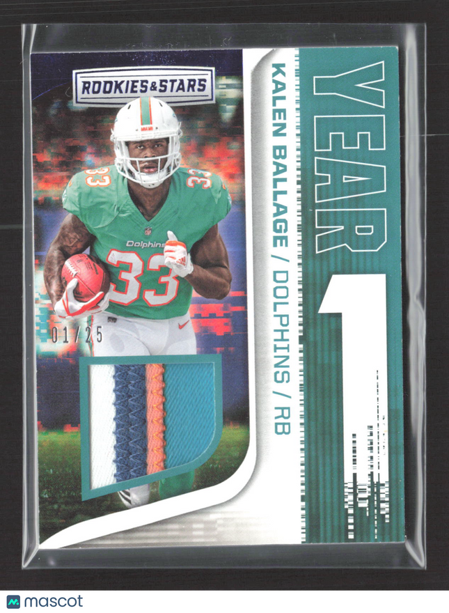 2018 Panini Rookies & Stars Year One Kalen Ballage #YO-34 01/25 Patch