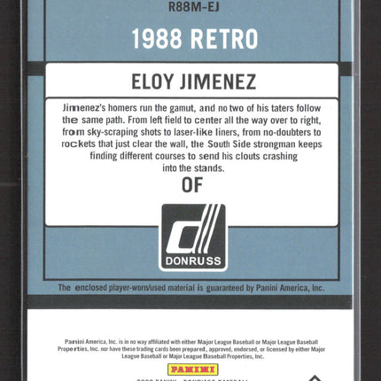 2022 Panini Donruss Baseball 1988 Retro Eloy Jimenez #R88M-EJ Jersey Patch