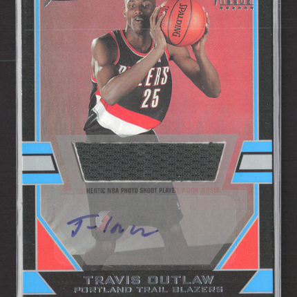 2003 Topps Bowman Signature Travis Outlaw #87 Jersey 0121/1075 Auto
