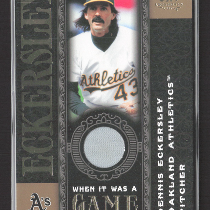 2007 Upper Deck SP Legendary Cuts When It Was A Game Dennis Eckersley Jersey