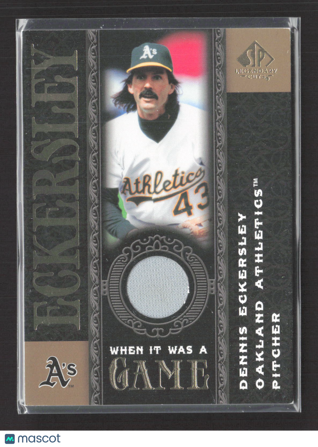 2007 Upper Deck SP Legendary Cuts When It Was A Game Dennis Eckersley Jersey