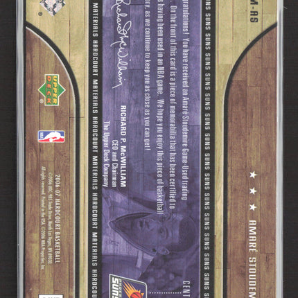 2006 Upper Deck Hardcourt Hardcourt Materials Amar'e Stoudemire #HM-AS Jersey