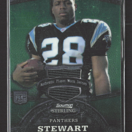 2008 Bowman Sterling Jonathan Stewart #155 Authentic Player Worn Jersey RC /299