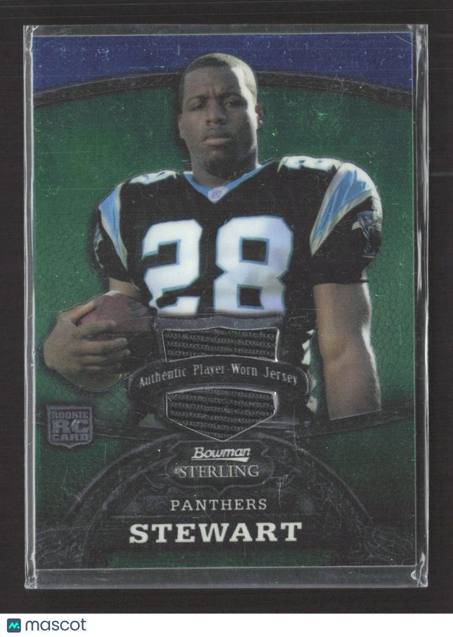 2008 Bowman Sterling Jonathan Stewart #155 Authentic Player Worn Jersey RC /299
