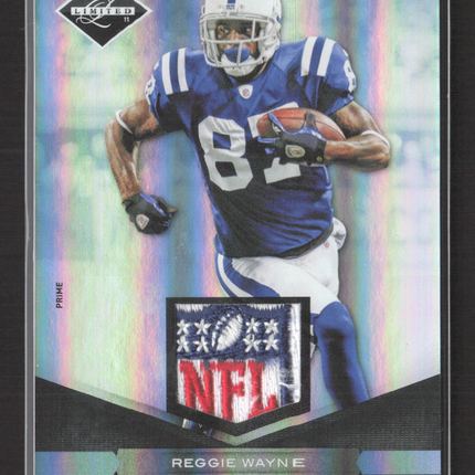 2011 Panini Limited Reggie Wayne #43 Prime Prime NFL Shield Patch 1/1