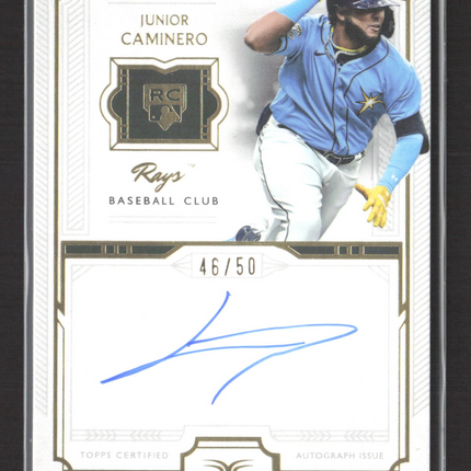 2024 Topps Definitive Collection Junior Caminero #DRA-JC2 RC 46/50 Auto