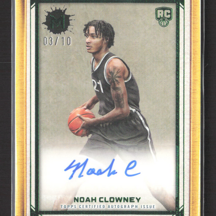 2024 Topps Motif Gallery Graphs Noah Clowney #GG-NC RC 03/10 Auto