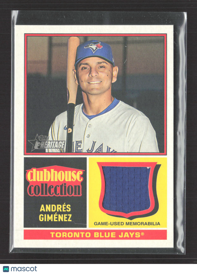 2025 Topps Heritage High Number Andres Gimenez #CCR-AG Game-Used Jersey