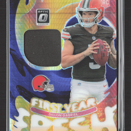 2025 Panini Donruss Optic Prizm First Year Fresh Dillon Gabriel RC Jersey