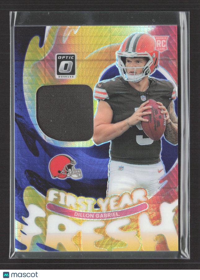 2025 Panini Donruss Optic Prizm First Year Fresh Dillon Gabriel RC Jersey