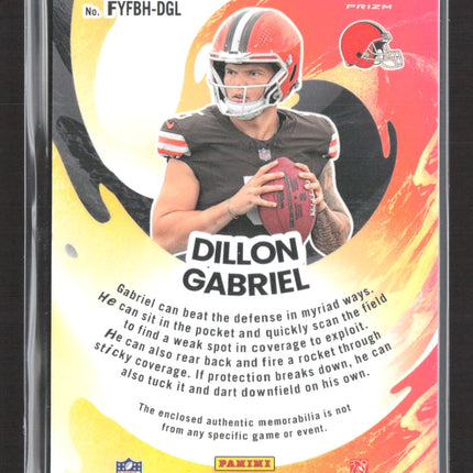 2025 Panini Donruss Optic Prizm First Year Fresh Dillon Gabriel RC Jersey