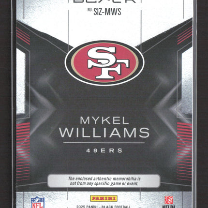 2025 Panini Black Football Sizeable Memorabilia Mykel Williams RC Jersey /149