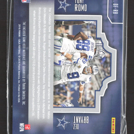2016 Panini Gala Double Feature Tony Romo Dez Bryant #DF-RB Dual Jersey /49