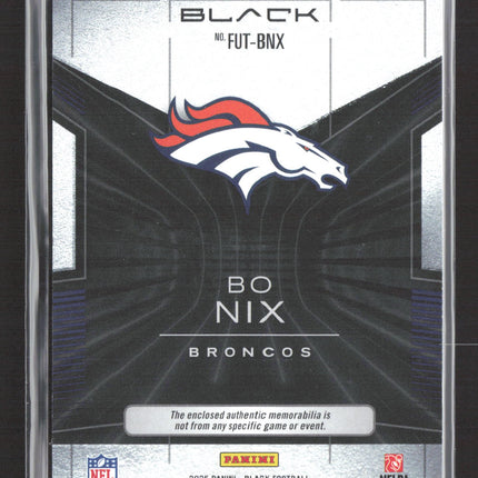 2025 Panini Black Futuristic Bo Nix #FUT-BNX 141/199 Patch