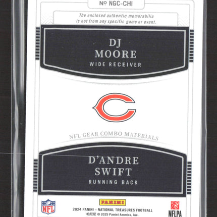 2025 Panini National Treasures D'Andre Swift DJ Moore #NGC-CHI Dual Jersey 10/99