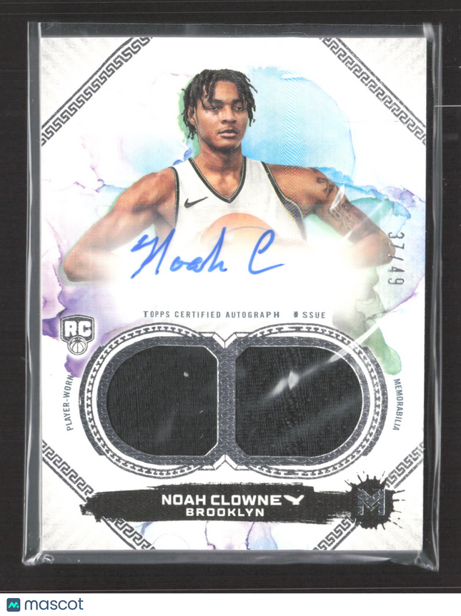 2024 Topps Motif Basketball Noah Clowney #117 Jersey Auto /49