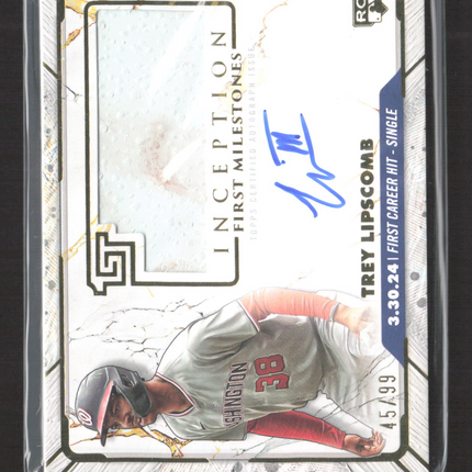 2024 Topps Inception First Milestones Trey Lipscomb /99 RC Game-Used Base Auto