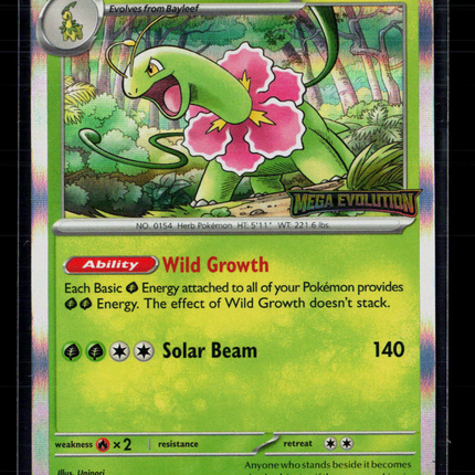 Pokemon 2025 Meganium Mega Evolution Promos Stamped • 001 Holofoil