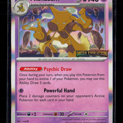 Pokemon 2025 Alakazam Mega Evolution Promos Stamped 003 Holofoil