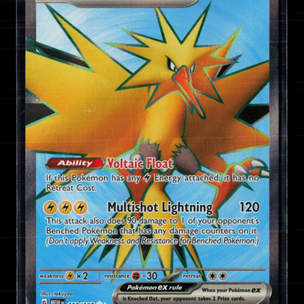 Pokemon 2023 Scarlet & Violet 151 Zapdos EX SAR #192/165