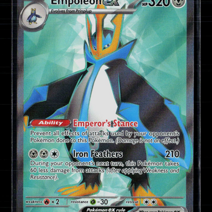 Pokemon 2025 Scarlet & Violet Phantasmal Flames Empoleon EX FA #114/94