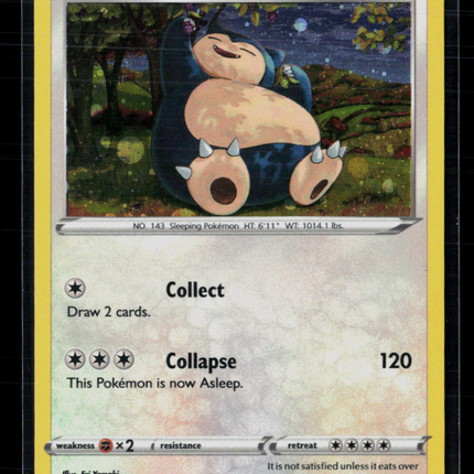 Pokemon 2020 Sword & Shield Snorlax Cosmos Holo #141/192