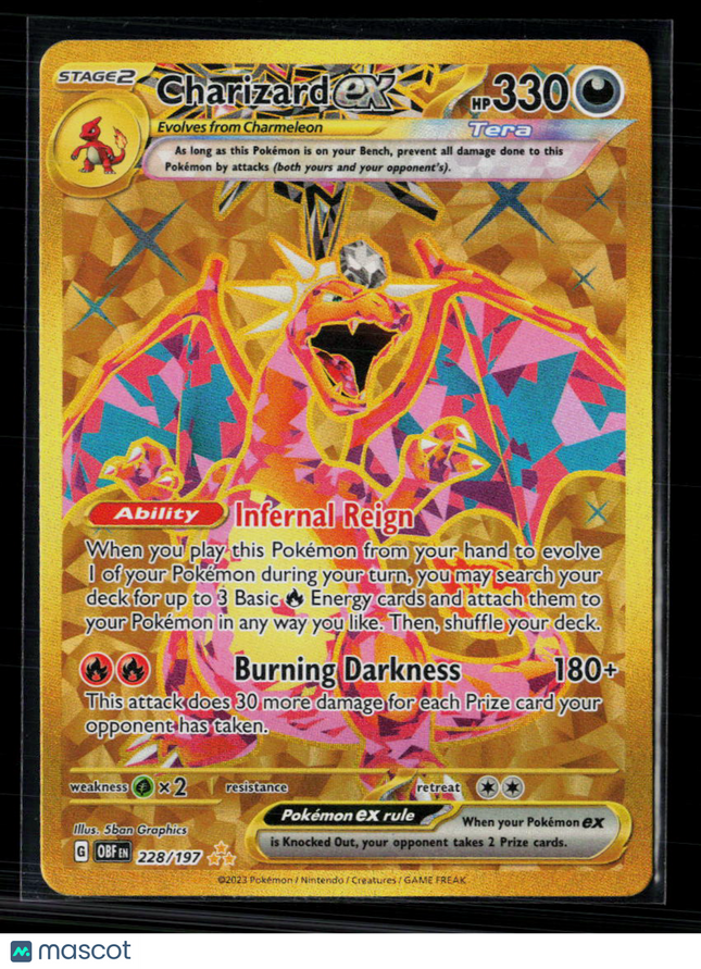 Pokemon 2023 Obsidian Flames Charizard EX HR #228/197