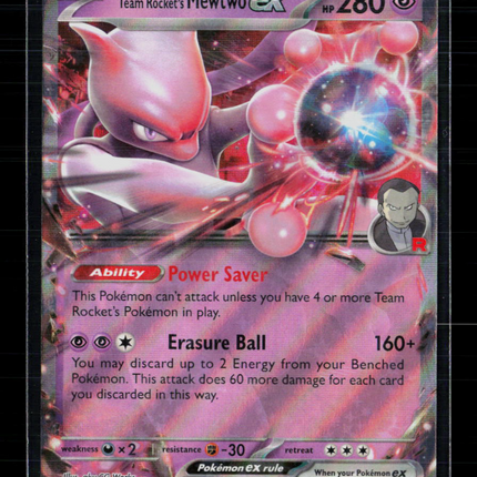 Pokemon 2025 Scarlet & Violet Black Bolt Team Rocket's Mewtwo EX RR #81/182