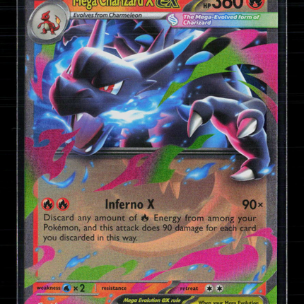 Pokemon 2025 Mega Evolution – Phantasmal Flames Mega Charizard X EX RR #13/94