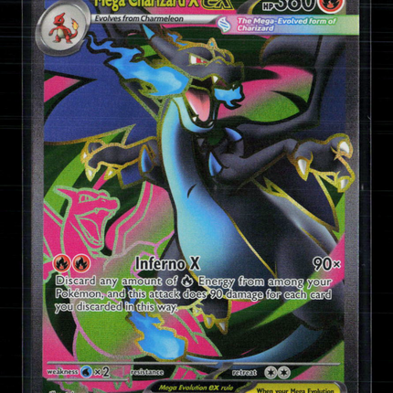 Pokemon 2025 Mega Evolution – Phantasmal Flames Mega Charizard X EX SAR #109/94