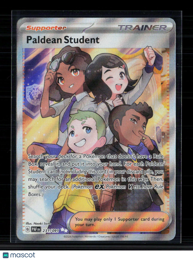 Pokemon 2024 Paldean Fates Paldean Student FA #231/91