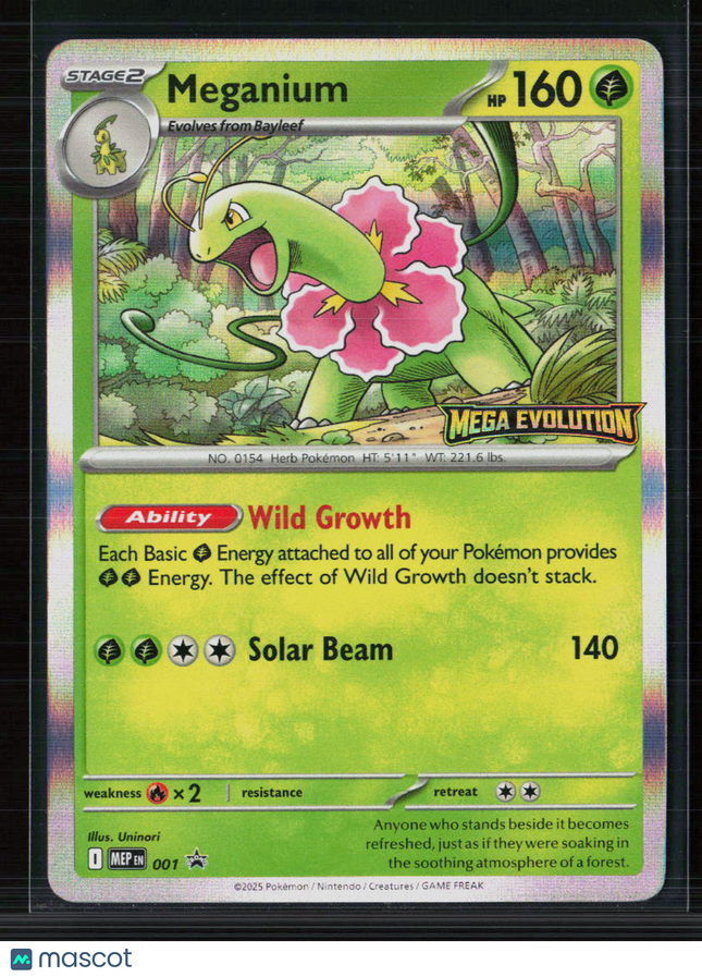 Pokemon 2025 Mega Evolution Meganium #001